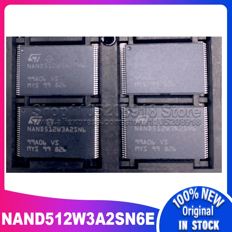 10 STKS/PARTIJ NAND512W3A2SN6E NAND512W3A2SN6 64 MB NAND FLASH PAKKET TSOP48 100% Nieuwe Spot voorraad