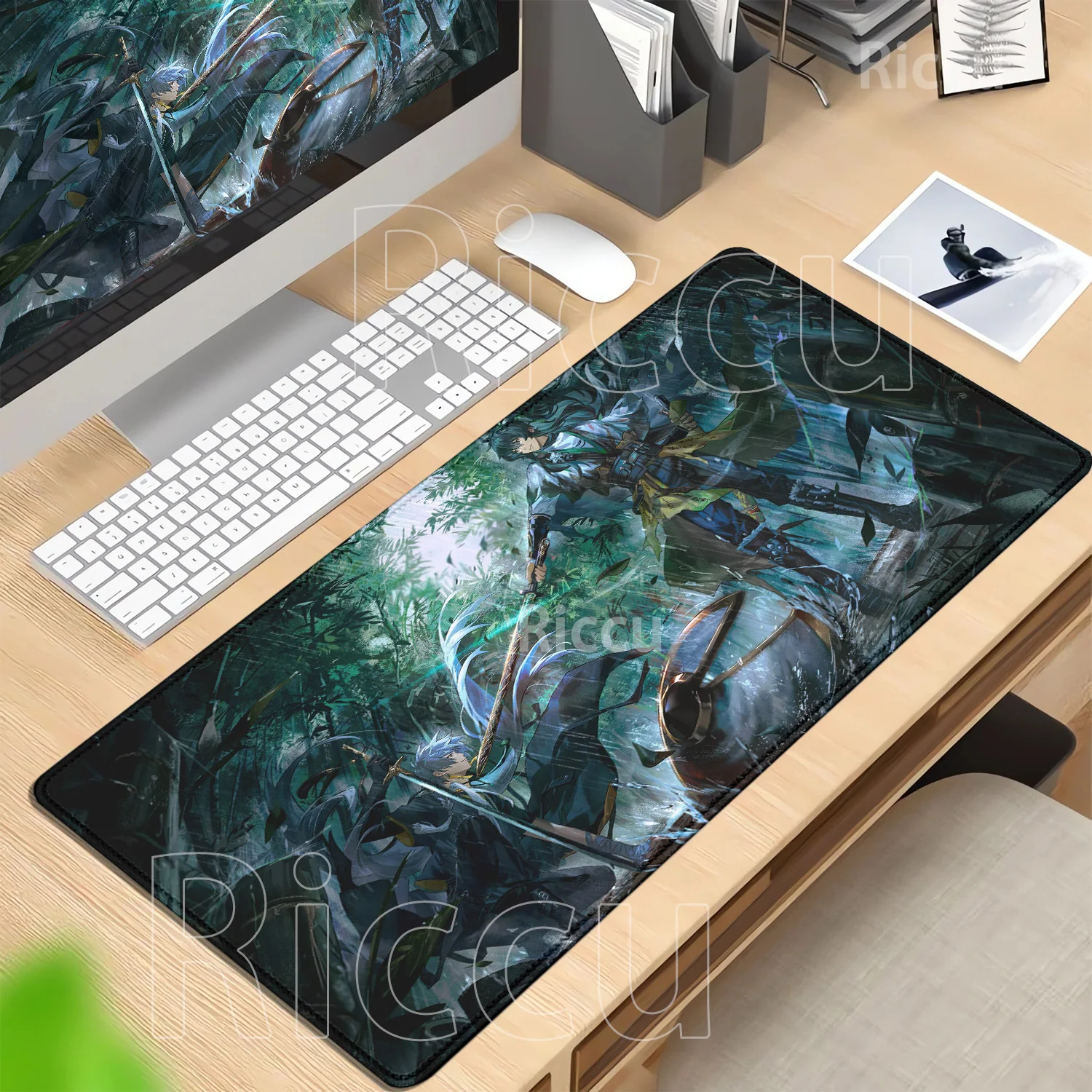 Qiuyuan Game Mouse Pad Wuthering Waves HD printing offices Computer Gamer Keyboard Mousepad Non-Slip Rubber Laptop XXL Desk Mat