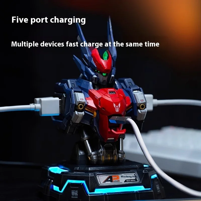 Moshow Toys X Cool Buddy Desktop Charger Ornaments 65w Usb Fast Charging Type C Gallium Nitride Charger Custom Model Mecha Gifts