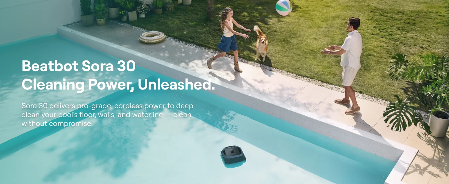 Neuer Beatbot Sora 30 Kabelloser Roboter-Poolreiniger, 300 Min. Laufzeit, 6800 GPH Boden-/Wand-/Wasserlinien-/Plattformreiniger, für Innen- und Aufstellpools – Detail 19