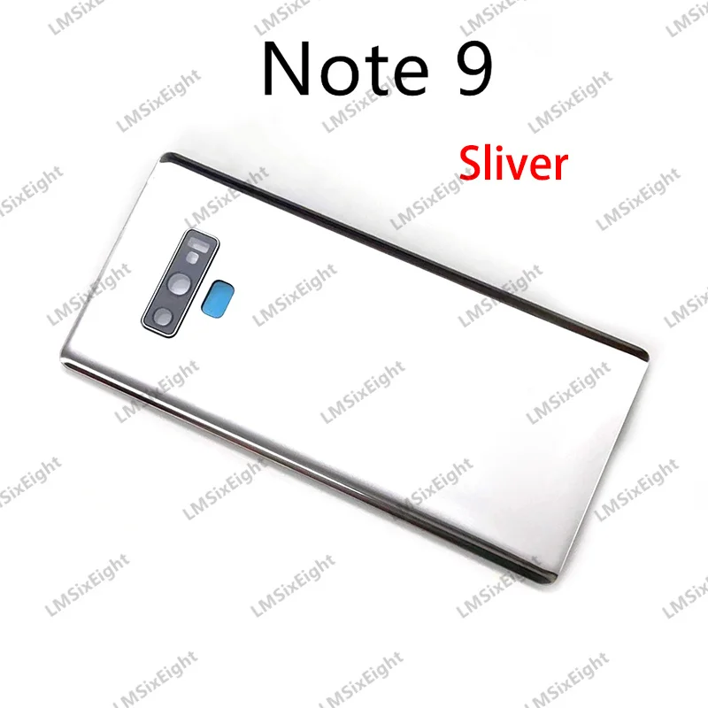 Back Glass note9 Replacement For Samsung Galaxy note 9 N960 Battery Cover Rear Door Housing Case Lid Panel Camera Lens Sticker