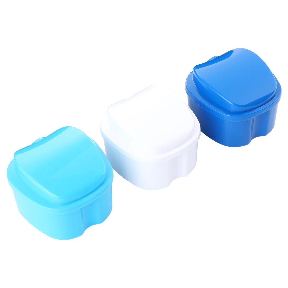 

3 Pcs Box Storage Container Dental Fake Teeth False Case Plastic Take