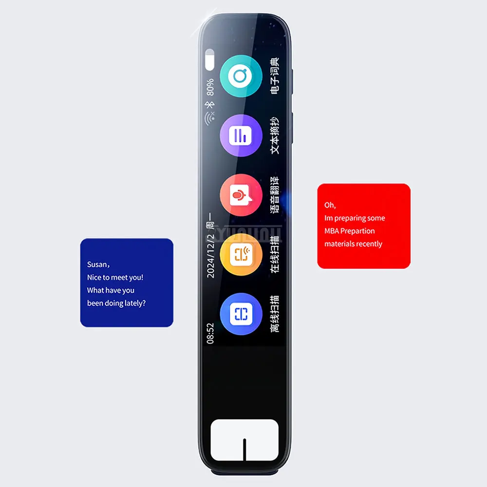 Offline Translation Pen Multilingual Scanner Dictionary Pen for Russian, Spanish, French,Malay, German, English, Japanese,Korean