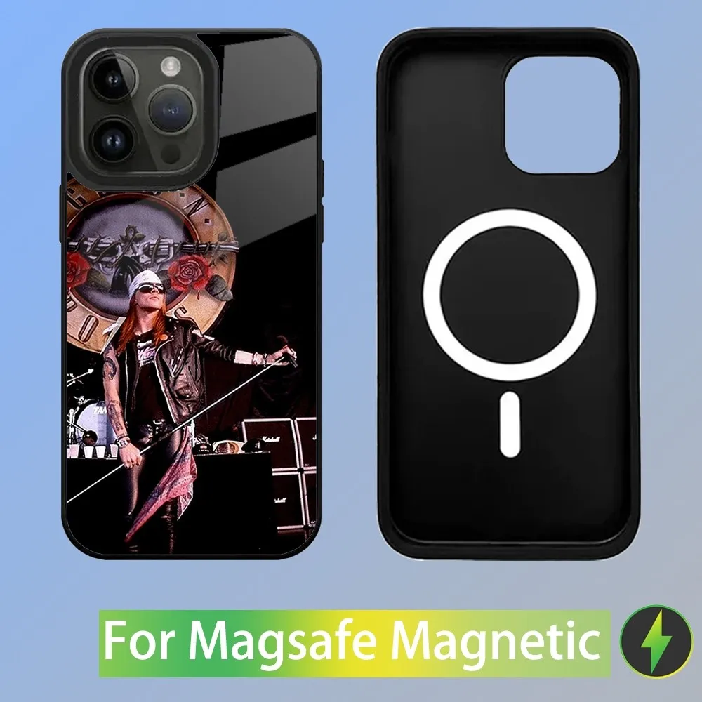 G-Guns N R-Roses Phone Case For iPhone 16,15,14,13,12,11,Plus,Pro,Max Mini Magsafe Magnetic Wireless Charging