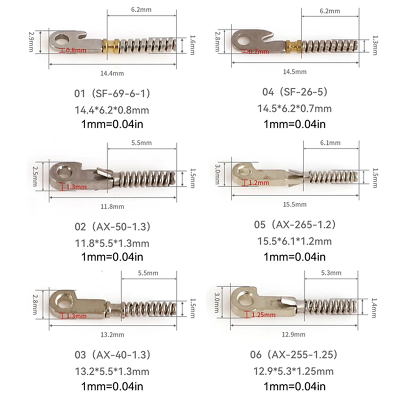 2 قطعة النظارات الربيع إدراج نظارات إصلاح فليكس المعابد الإطار البصري كسر استبدال جزء ملحق الفولاذ المقاوم للصدأ #6