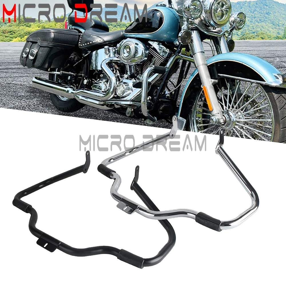 Motorcycle Engine Crash Bar Highway Guard Protector Chrome For Harley Softail Fat Bob Deluxe Springer Heritage Slim 2000-2017