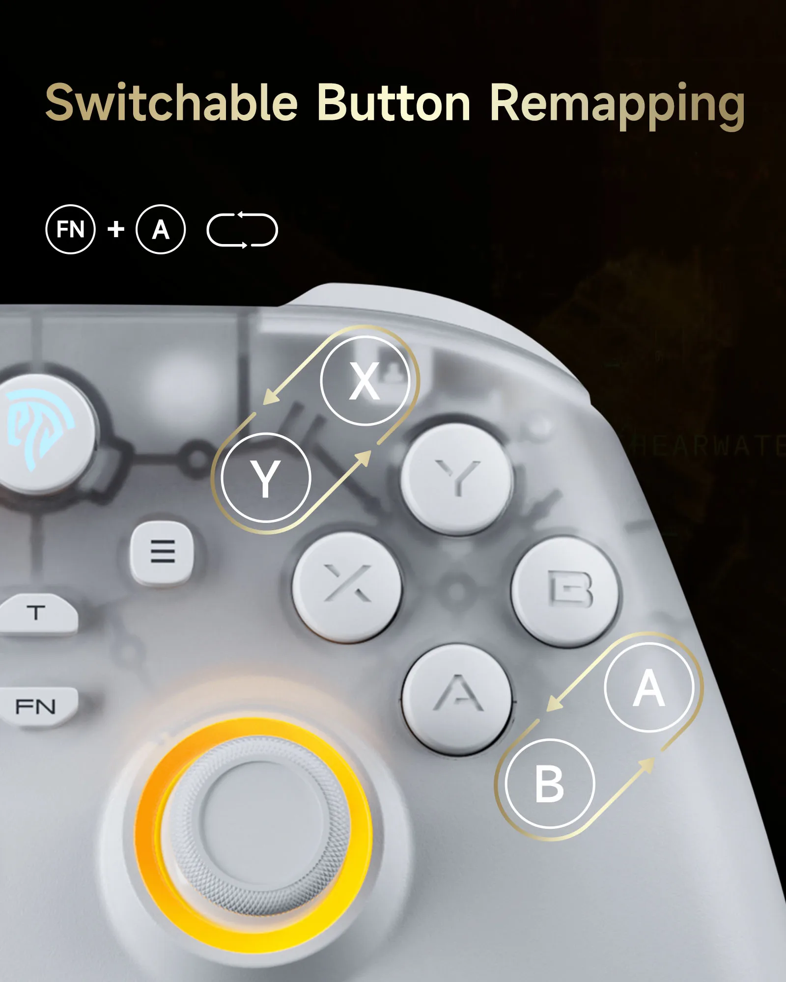 EasySMX D05 Wireless Gamepad für Nintendo Switch PC mit Ladestation RGB Hall Effect Joysticks Game Controller für Windows – Detail 23