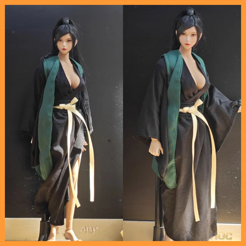 In Stock 1/6 Scale Sexy Retro Temperament Style Long Skirt Two-piece Set Full Set Fit 12inch Action Figure Model Toys