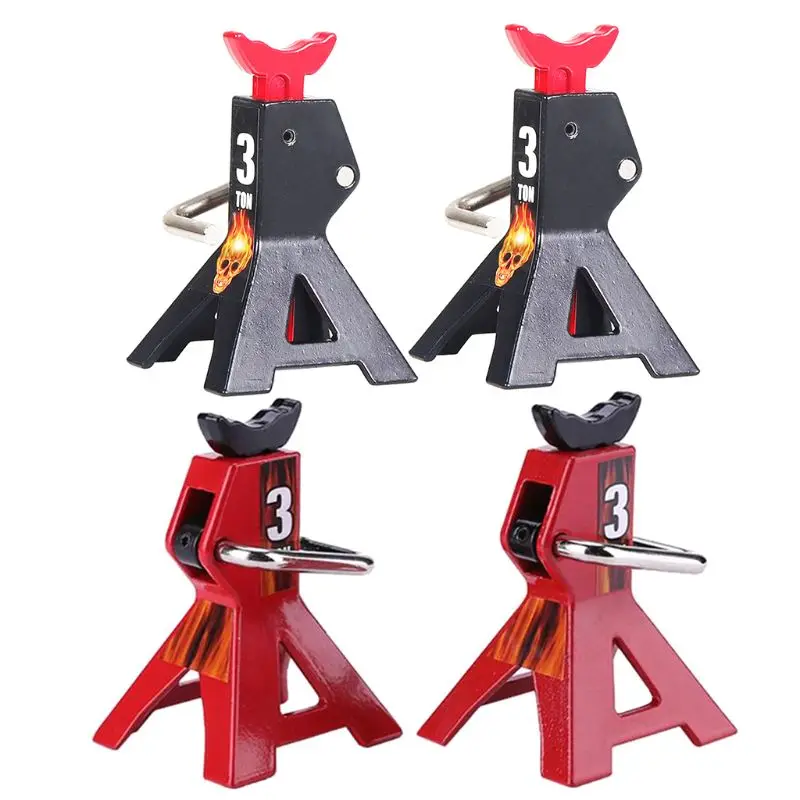 Q0KB 2pcs Metal Jack Stands 10KG for 1/10 RC Crawler Climbing Racing Car Spare Part