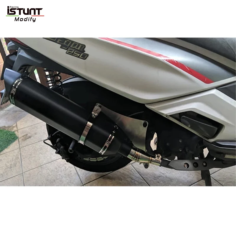 Slip On For Kymco Xciting 250 250i 300 300i Xciting250 Motorcycle Exhaust 51mm Middle Link Pipe Muffler Modify Escape Moto Bike