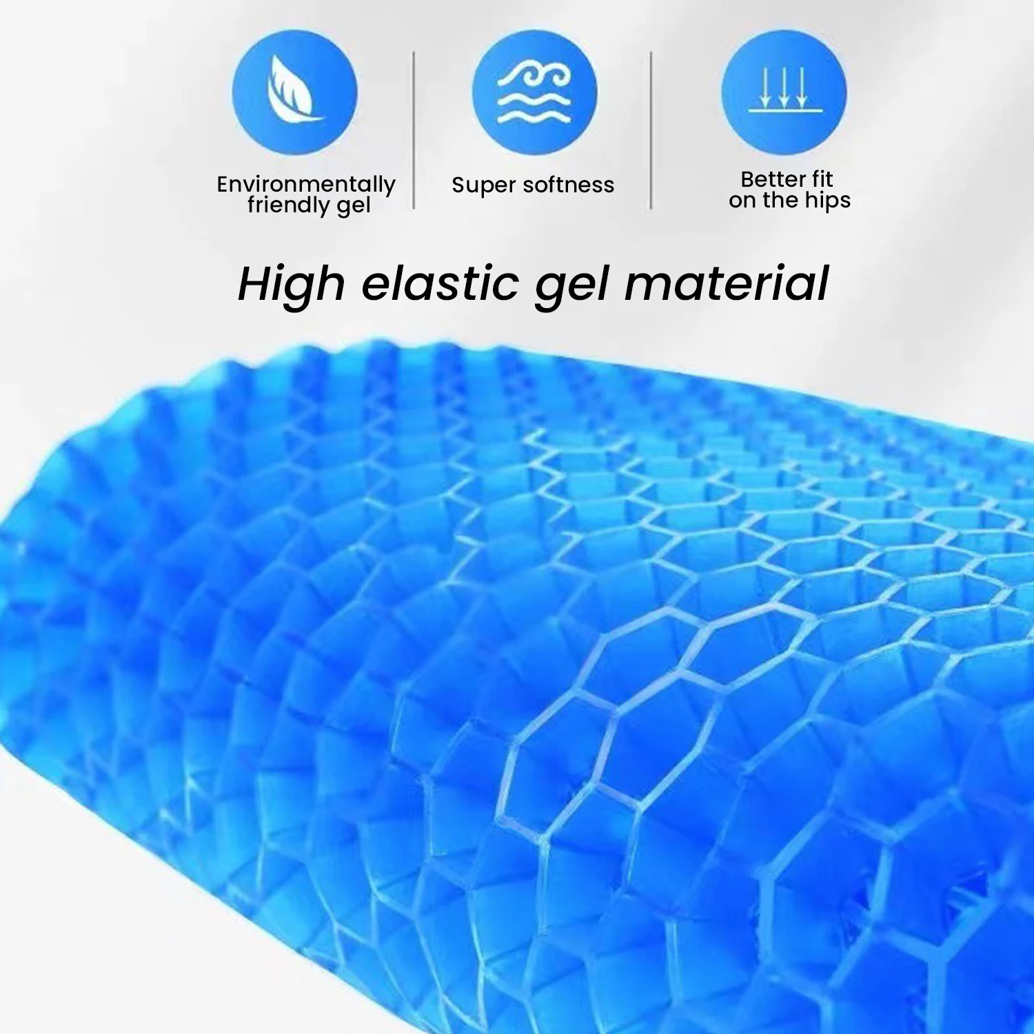 Gel Seat Cushion Summer Breathable Honeycomb Design Ice Pads  Cooling Mat Car Office Chair Cushions For Pressure Relief Back