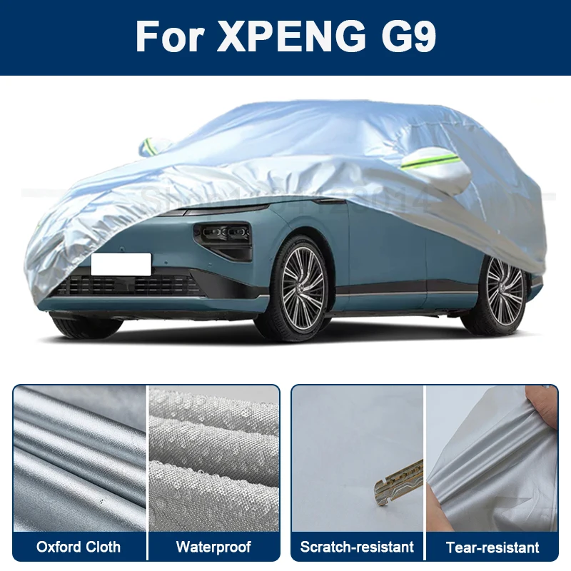 

Outdoor Full Car Cover For XPENG G9 with Reflective Strips Waterproof Snowproof Dustproof UV Protection Exterior Accessories