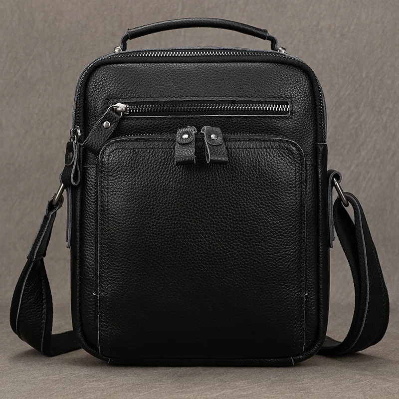 

Retro Multi-functional Shoulder Bags Man Leisure Sling Business Shoulder Bags Outdoor Leather Bag Borse A Spalla MHDJB