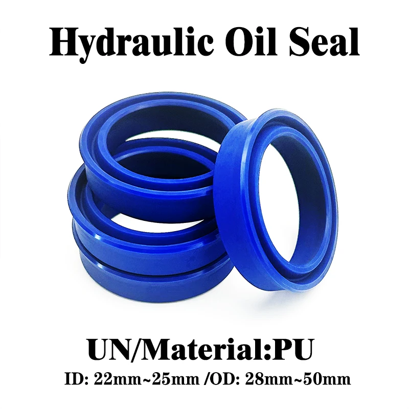 

UN Hydraulic Oil Seal ID 22mm~25mm OD 28mm~50mm Polyurethane for Sealing Pistons Rods in Construction and Agricultural Equipment