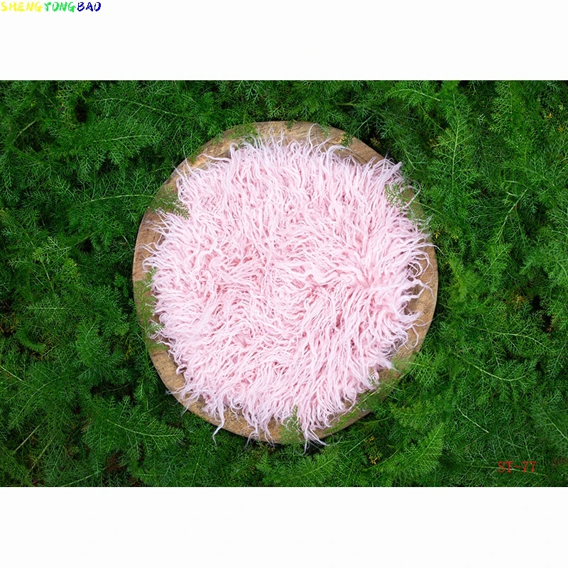 Vinyl Newborn Digital Background With Heart Shape And Fur Photography Backdrop Birthday Baby Hundred Days Studio Props XSE-12