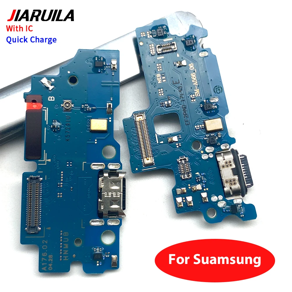 50Pcs，For Samsung A07 4G A17 A26 A56 M55 M56 5G USB Charging Port Mic Microphone Dock Connector Board Flex Cable Repair Parts