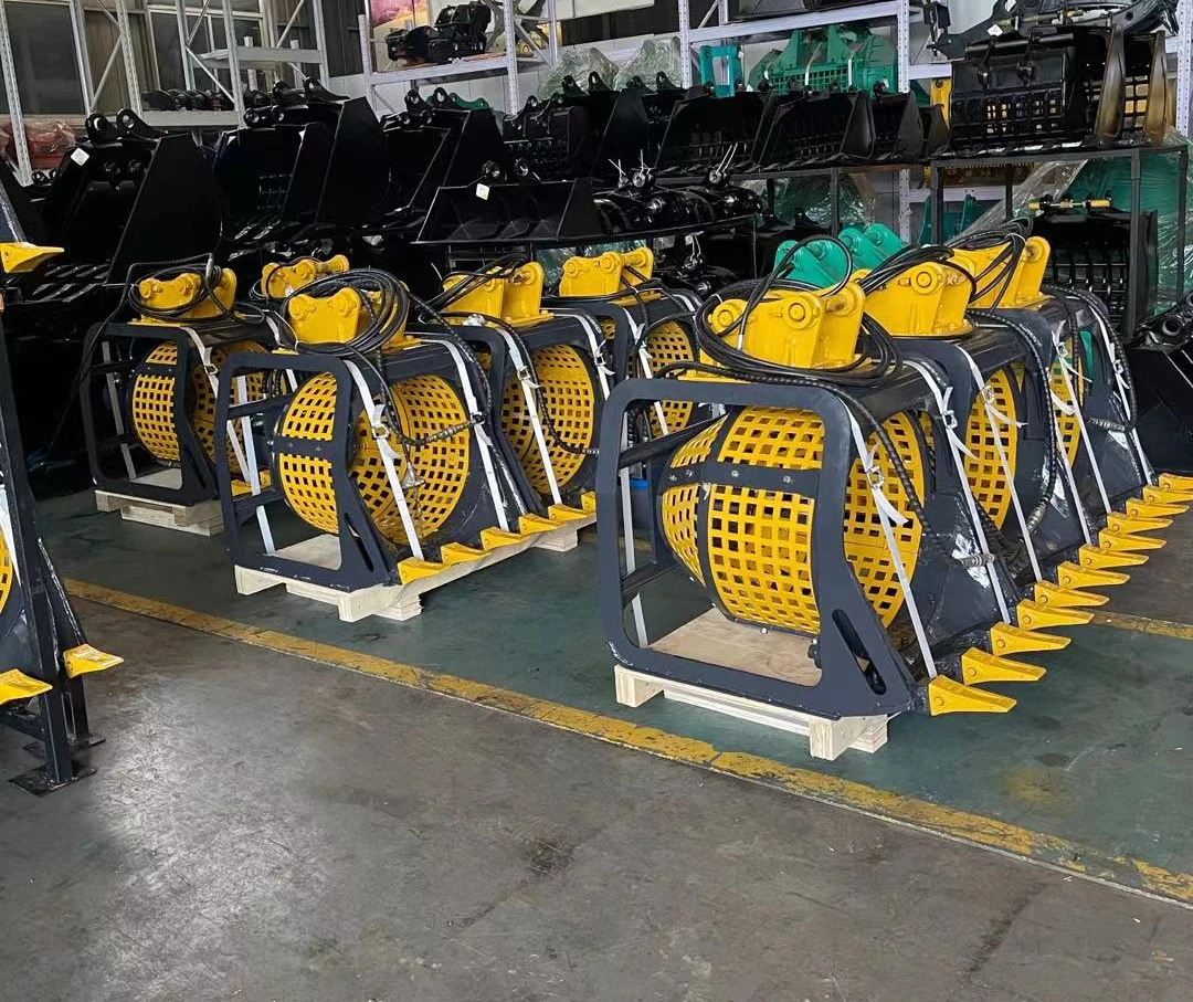YUGONG Heavy-Duty Excavator Rotating Screening Bucket | High Efficiency Soil Sieving | Durable Construction Attachmen For Sale