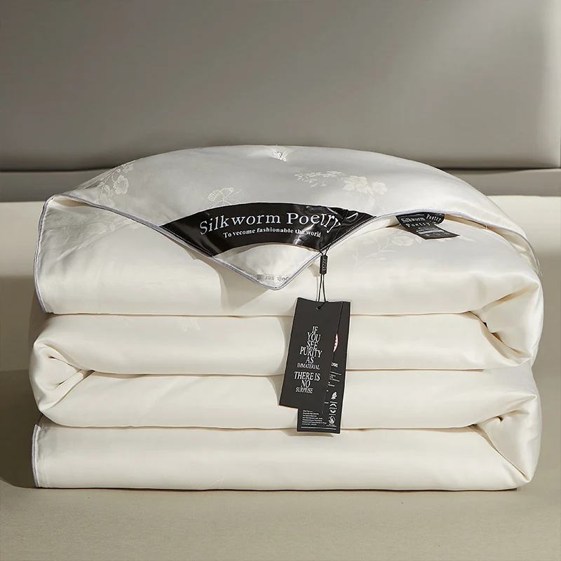 Real silk quilt 100% mulberry silk Handmade warm air conditioner quilt spring summer autumn comforter home double winter blanket