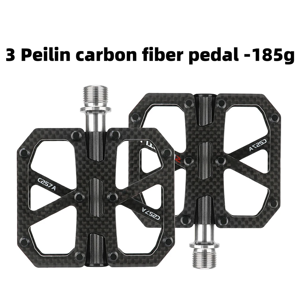

1 Pair Bicycle Pedal Universal Lightweight Carbon Fiber Platform Pedal Mountain Road Bike Flat Pedal For Travel Cycle-Cross MTB