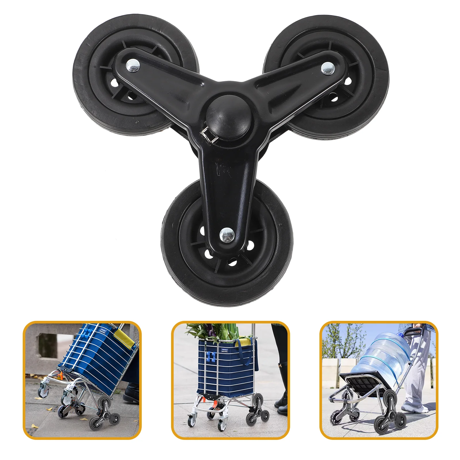 Triangular Wheel Triangle Wheels Casters Carriage Cart Stair Climbing Iron Trolley Tool