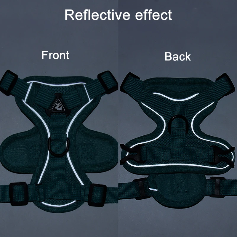 Adjustable Reflective Dog Harness & Leash Set 6