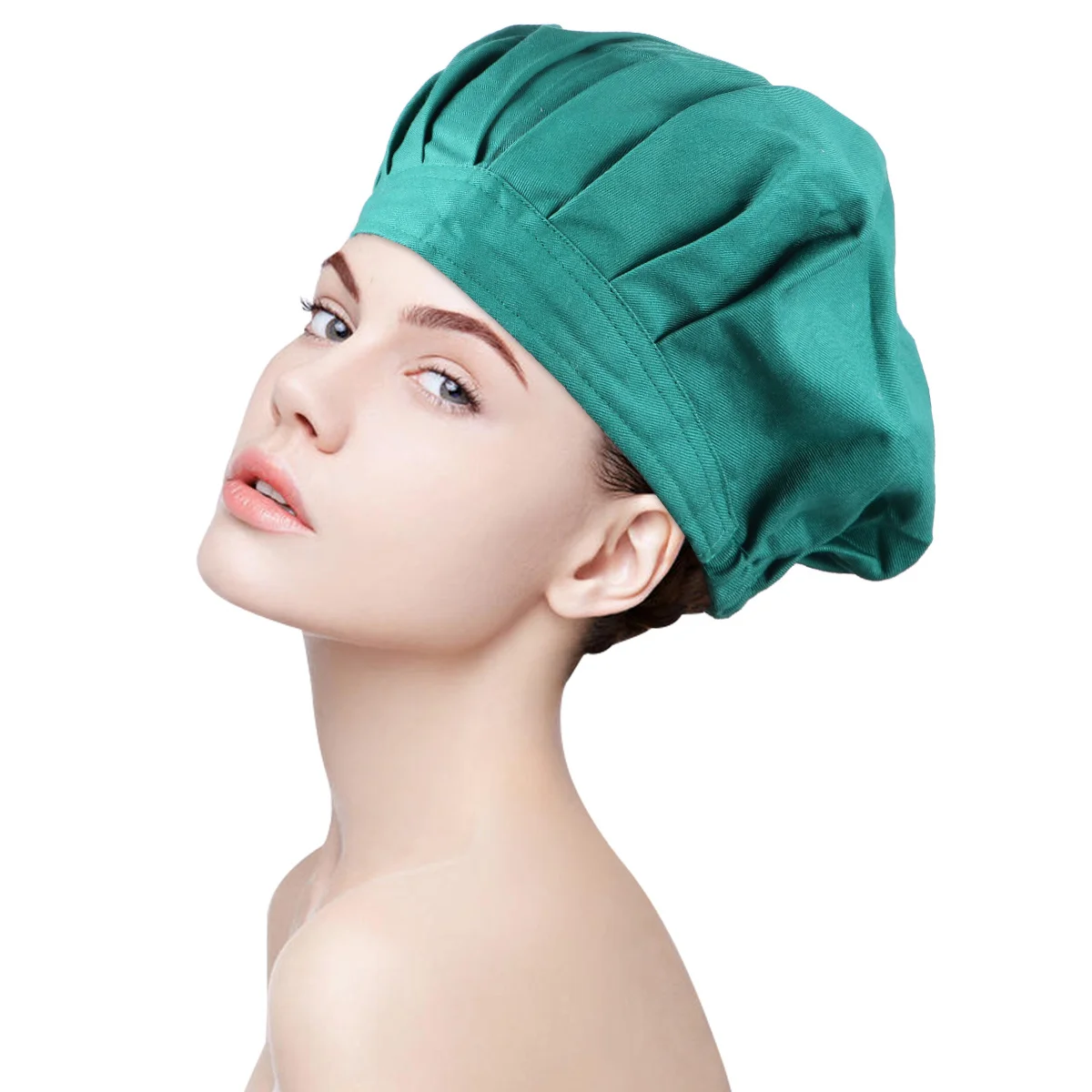 Solid Nurse Working Dentist Cap Breathable Sweat Absorbing Kitchen Hospital Hair Cap Nurse Hat