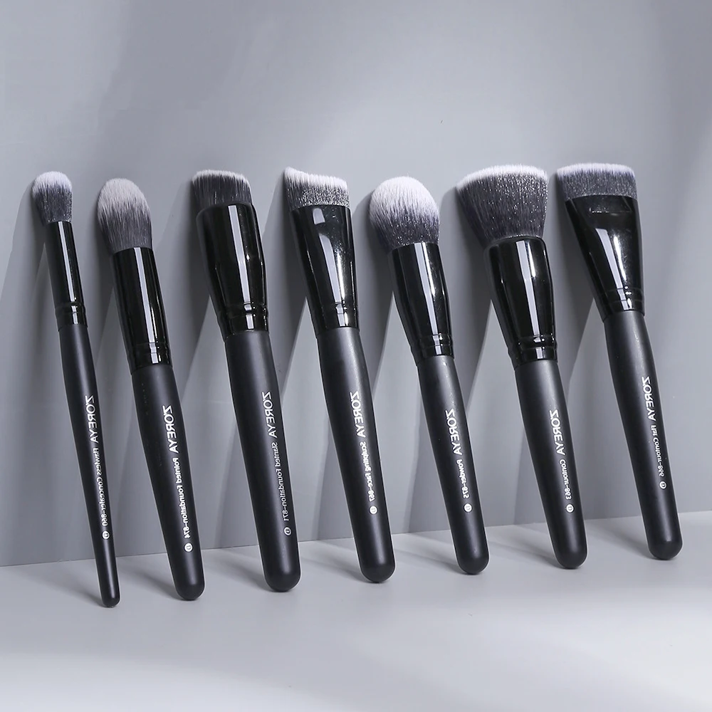 Professional Foundation Powder Highlighter Contour Cream Blush แปรงแต่งหน้าคอนซีลเลอร์อายแชโดว์ Smudge Liner Eyebrow Lip Brush