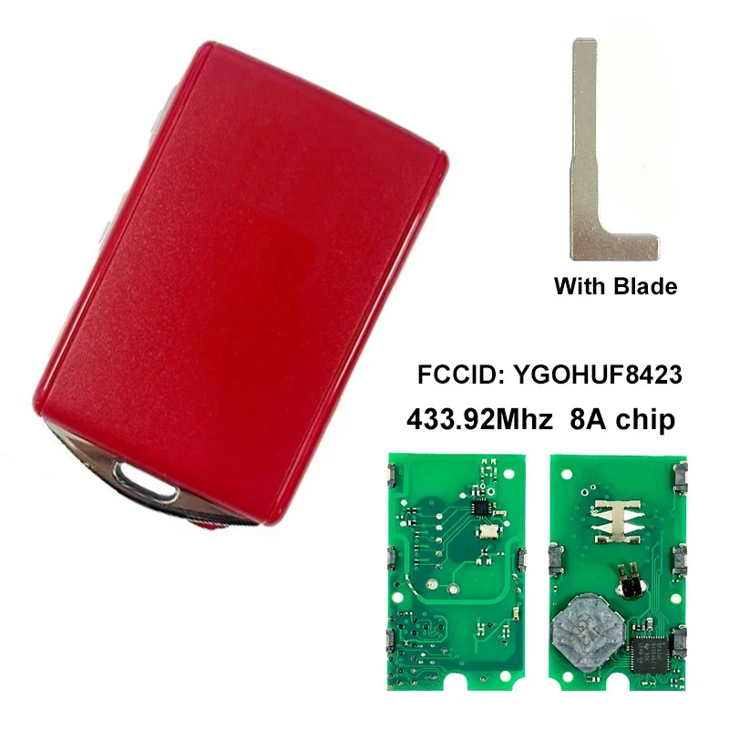433.92mhz 8A Chip Car Key Fob Remote YGOHUF8423 for Volvo S60 S40 S90 Xc40 Xc60 Xc90 V60 V90 2019 2020 2021 2022 2023 2024