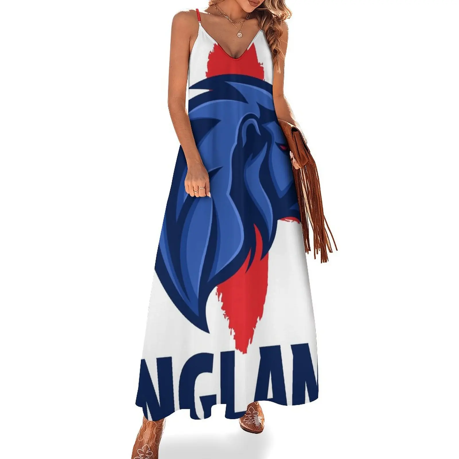 

England Sports Lion - English Lion Sleeveless Dress Long dress woman Long dress sexy