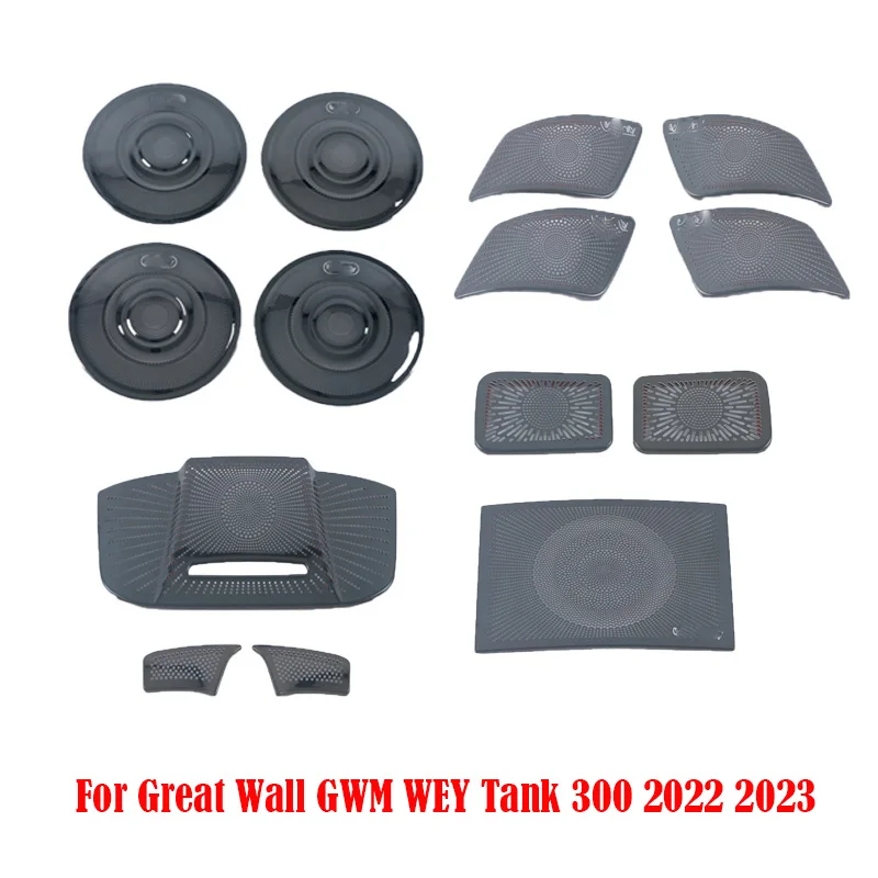 For Great Wall GWM WEY Tank 300 2022 2023 Stainless Car Door Speaker Cover Trim Front Reading Sound Horn Anti Hit Accessories