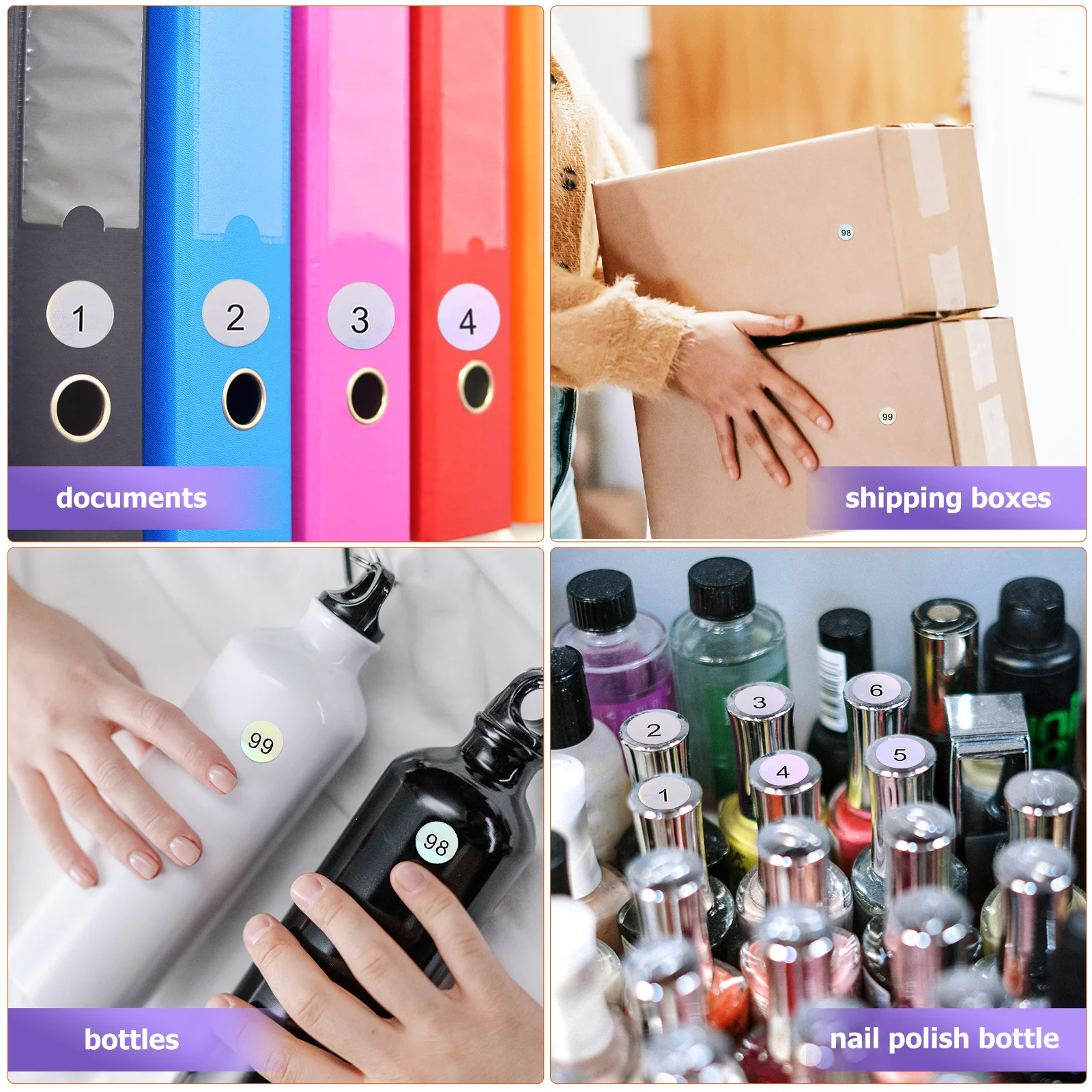 

20 Sheets Round Digital Stickers Multi-Function Number Labels Adhesive Identification Classification Multi-Use Sticker Decal For
