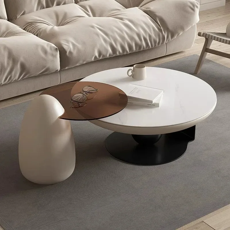 

Safe Round Coffee Table Unique Designer Nordic Living Room Room Decor Creative Cute Side Table Storage Meubles Unique Furniture