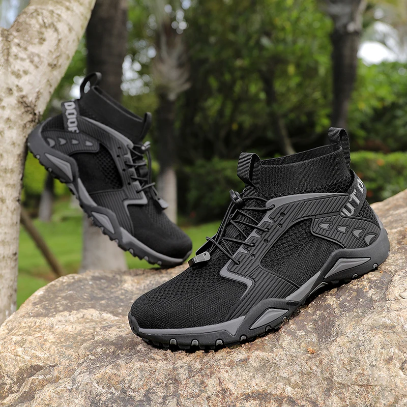 New Men Multifunctional Outdoor Hiking Shoes Wading Trekking Sneakers Anti Slip Quick Dry Mountain Climbing Footwear Size 39-46