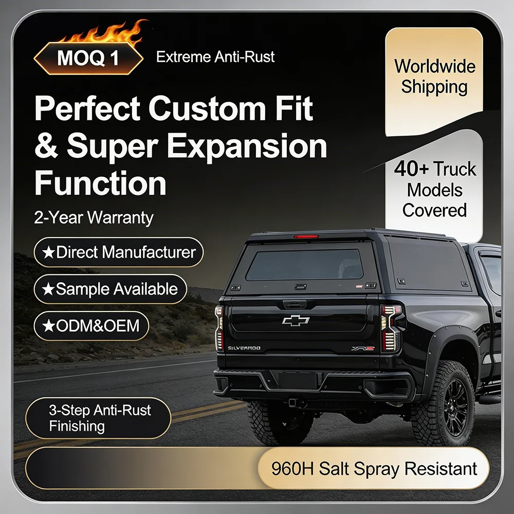 Best Aluminum Truck Bed Cover Camper Shell Canopy for Ford's Maverick Ranger Toyota's Tacoma Tundra Hilux Dmax BYD Shark GMC's