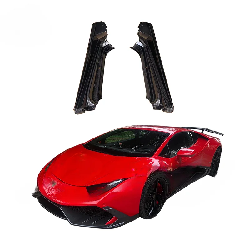 Real Carbon Fiber Side Skirts For Lamborghini Huracan LP580 LP610 Car Body Kit  Extensions M Style