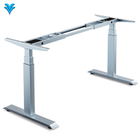 Ergonomic Sit Stand lifting desk dual motor height adjustable table frame
