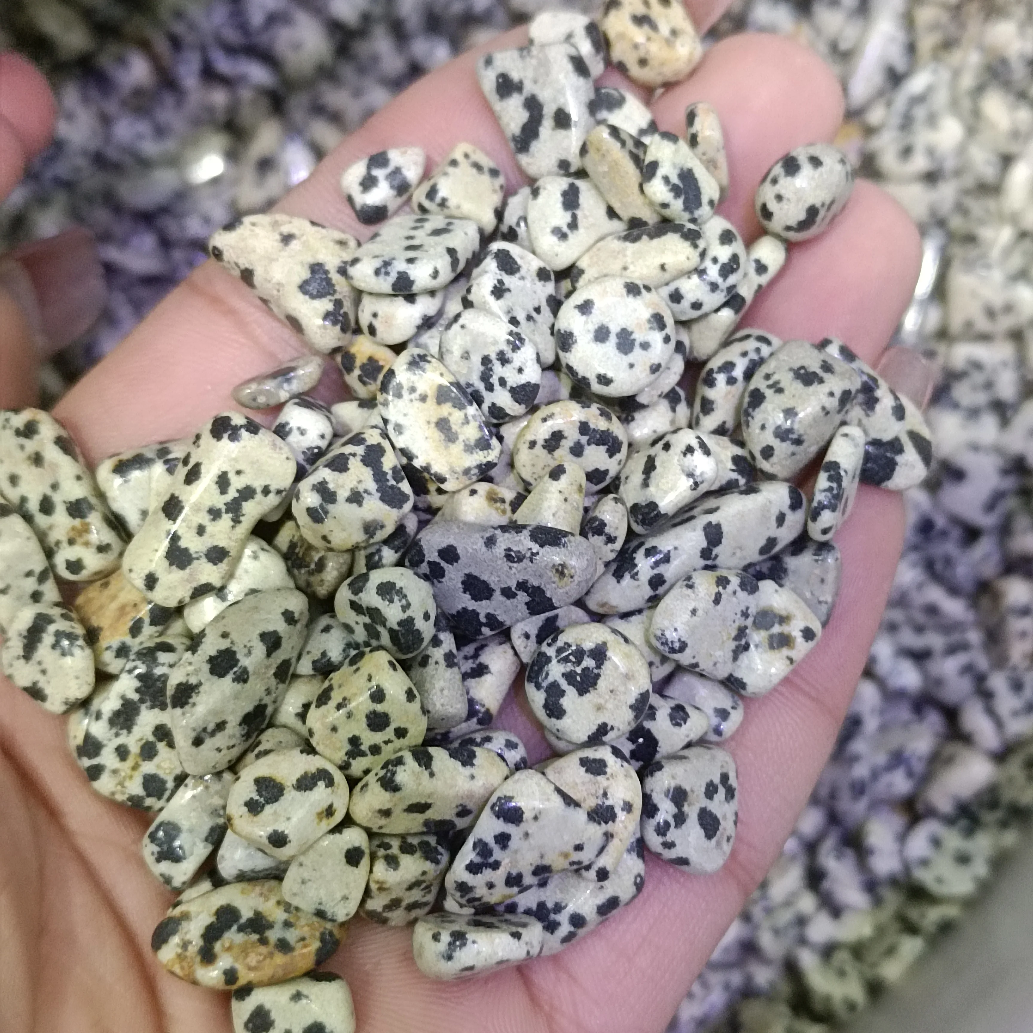 Natural Irregular Gravel Speckled Stone Healing Reiki Chips Jewelry DIY Necklace Decor