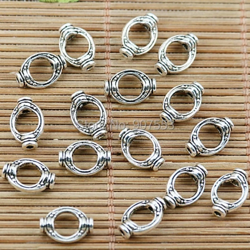 

40pcs 12*8mm Tibetan Silver Tone 2sided Spacer Frame Charms EF1961 Charms for Jewelry Making