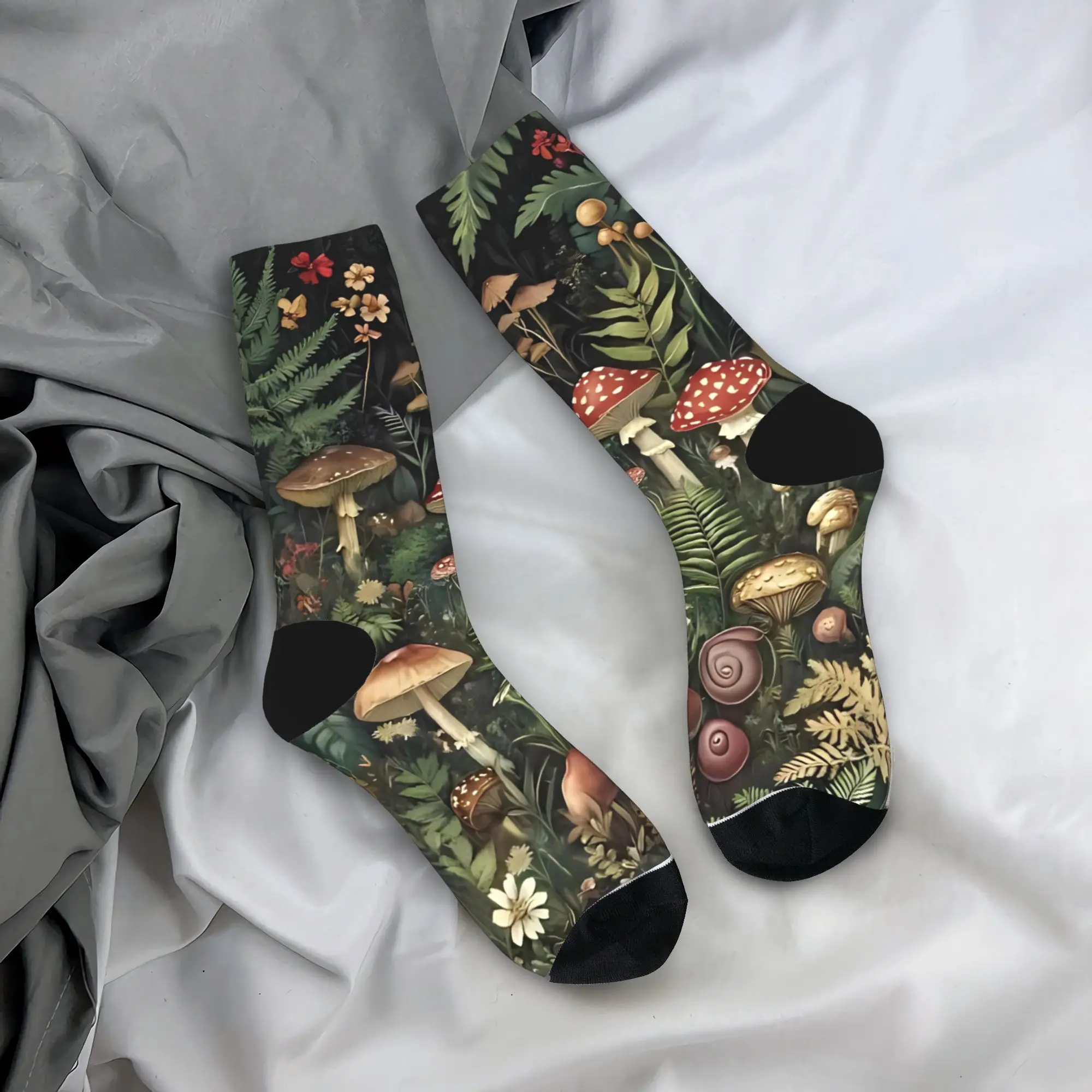 Happy Funny Male Men Socks Harajuku Mushroom Forest Cartoon Sock Polyester  High Quality Women Socks Spring Summer Autumn Winter