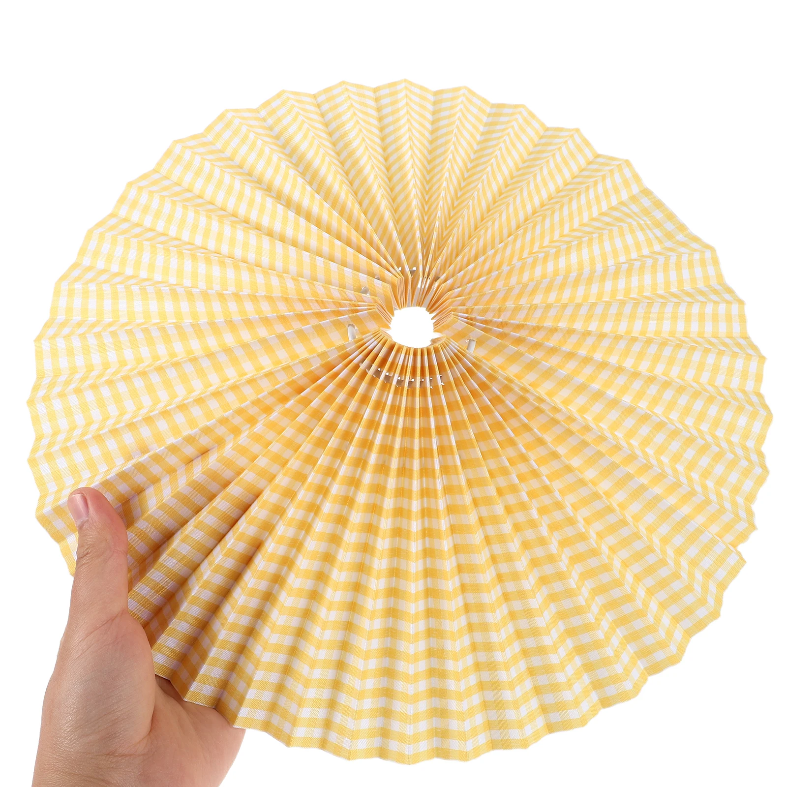 

Pleated Lamp Shade Fabric Table Lampshade Covers Rotatable Iron Frame Bedroom Living Room Floor Light Replacement Shades