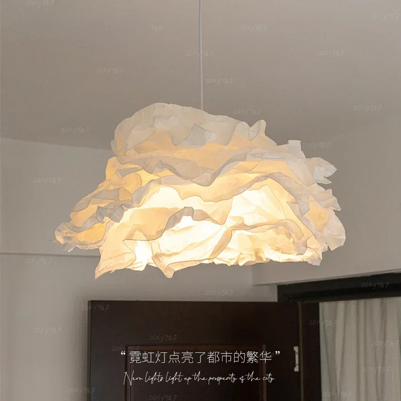 

Japanese-Style Silent Style Paper Chandelier Middle-Ancient Creative Cloud Room Bedroom Study Retro Lamps