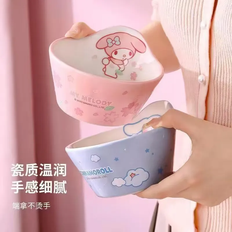 Sanrio's new Hello Kitty glass material keeps fresh and heat-resistant food supplement, universal lunch box for work and home
