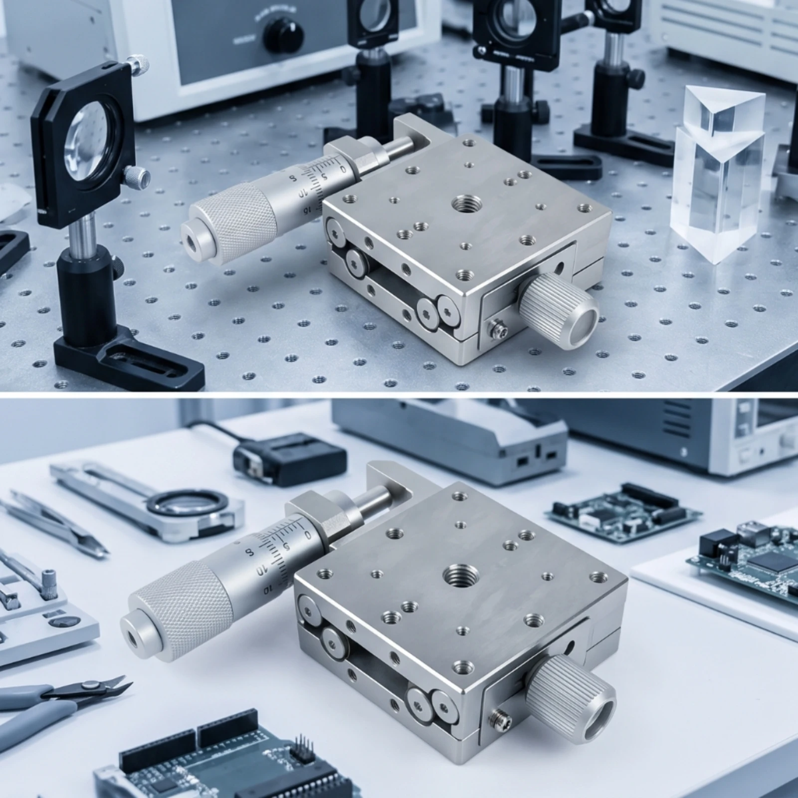 XY Linear Ball Sliding Stage Adjustable XY Linear Stage Cross Slide Table Laser Marked Displacement Station Anti-Backlash