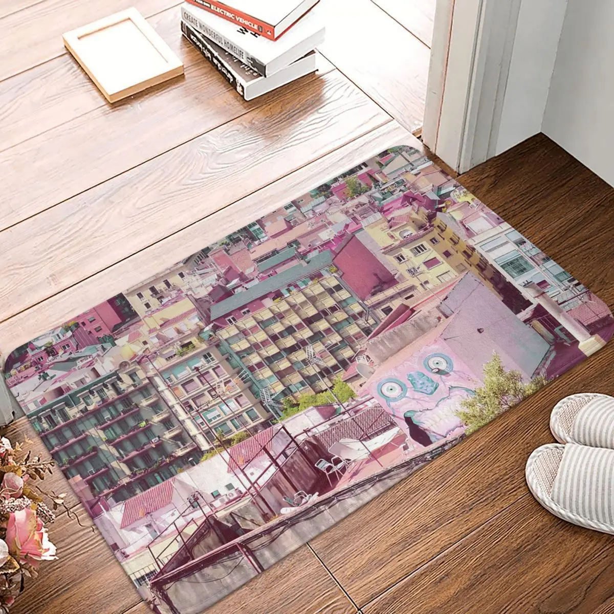 Barcelona, Spain Doormat Rug carpet Mat Footpad Bath mat Non-slip toilet Balcony Parlor durable Washable