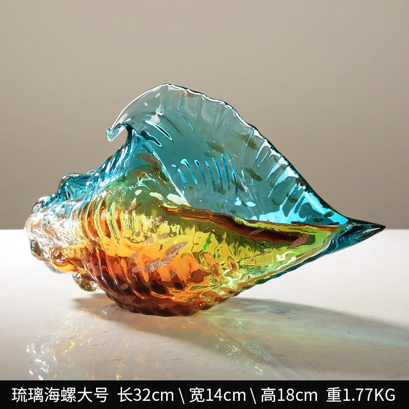 زخارف محارة ملونة مزججة فنية فاخرة وخفيفة لغرفة المعيشة ومدخل الفندق وخزانة النبيذ والمكتب والديكور البسيط الحديث