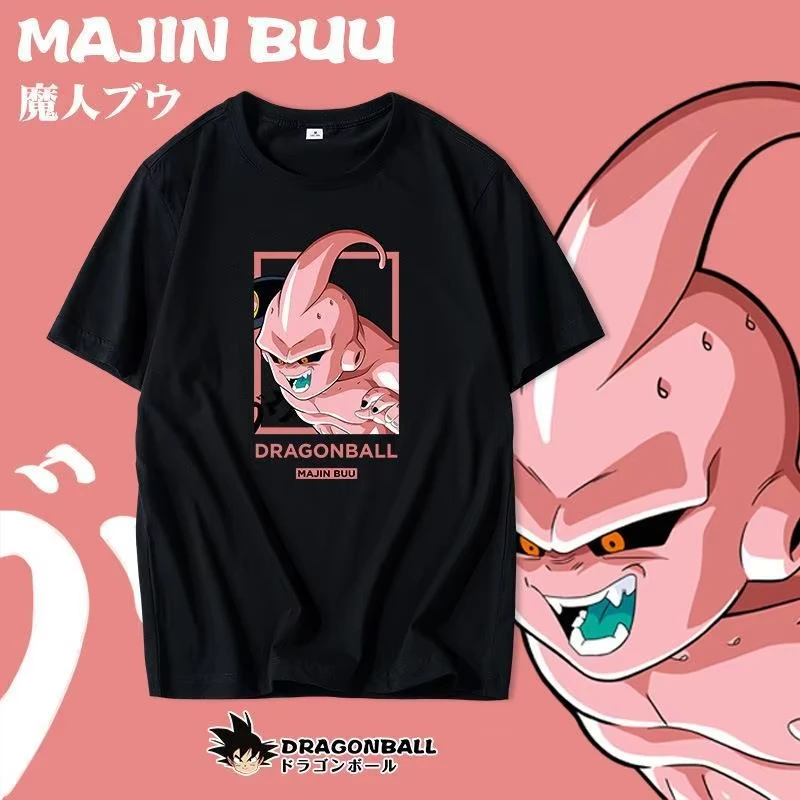 Хлопковая футболка с рисунком Dragon Ball, лето 2022, новинка Ins Tide, брендовая одежда для пар для мальчиков и девочек, верхняя одежда из чистого хлопка с круглым вырезом