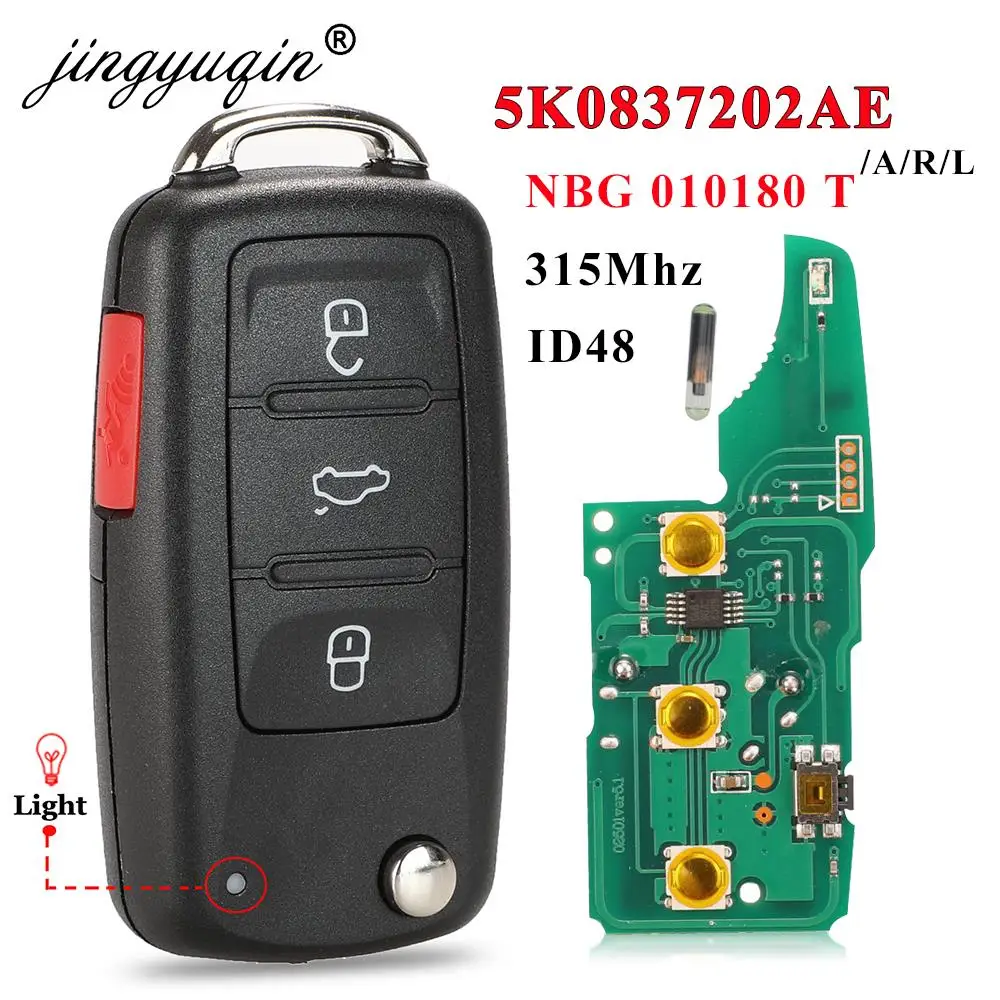 315Mhz 5K 0837202 AE/A/R Uzaktan Anahtar VW Jetta CADDY EOS GTI Golf Passat Tiguan Touran Beetle Transporter Multivan Caravelle