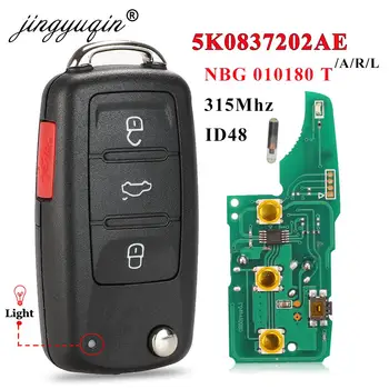 315Mhz 5K 0837202 Clé télécommande AE /A/R pour VW Jetta CADDY EOS GTI Golf Passat Tiguan Touran Beetle Transporter Multivan Caravelle