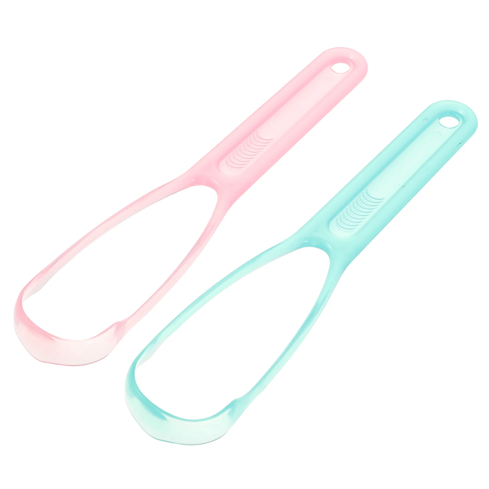 

2Pcs Tongue Scraper Portable Oral Care Tool Tongue Cleaning Brush Fresh Breath Cleaner for Family Travel Tounge Scraper