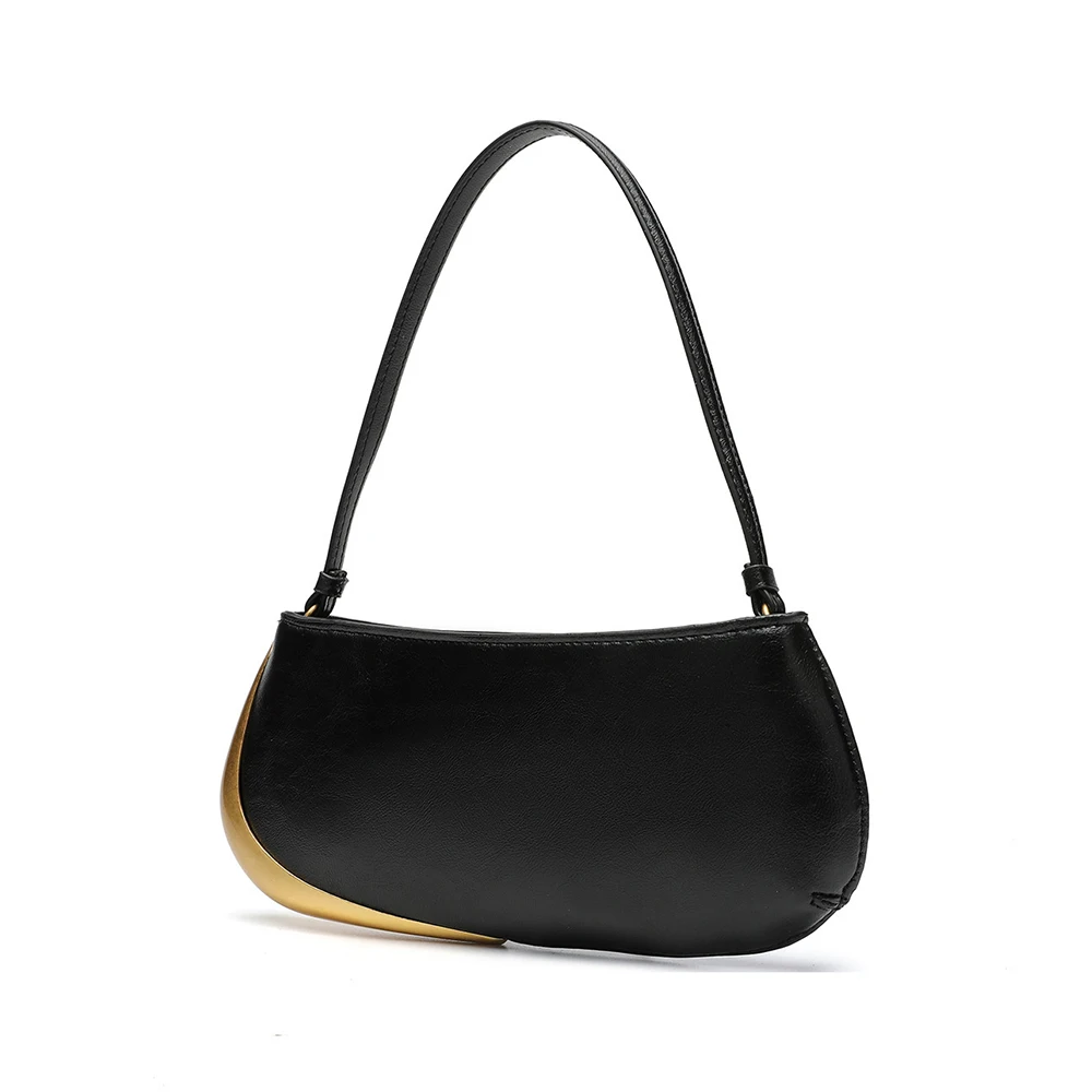 حقيبة كتف معدنية مرقعة مصمم أزياء حقائب يد نسائية بو الجلود الإبط حقائب للنساء مخلب هاتف صغير رفرف حمل